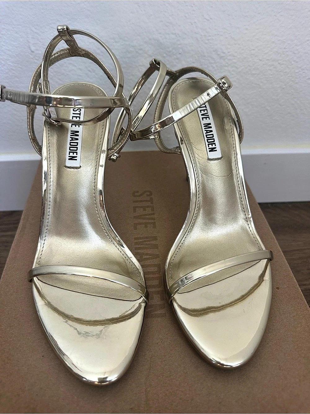 Steve Madden Theresa Gold Strappy Heels US 7.5